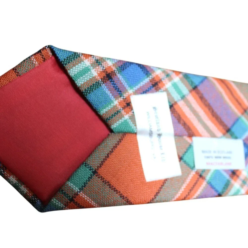 TIE SALE! MACFARLANE 100% NEW WOOL MADE IN SCOTLAND TARTAN TIE 60" NEW - Picture 4 of 7